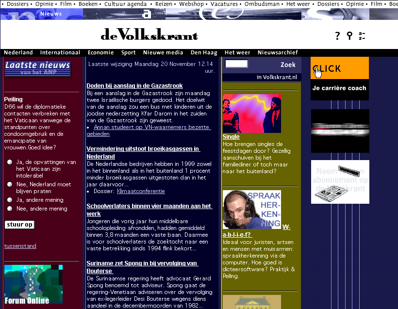 Screenshot volkskrant.nl 2.0