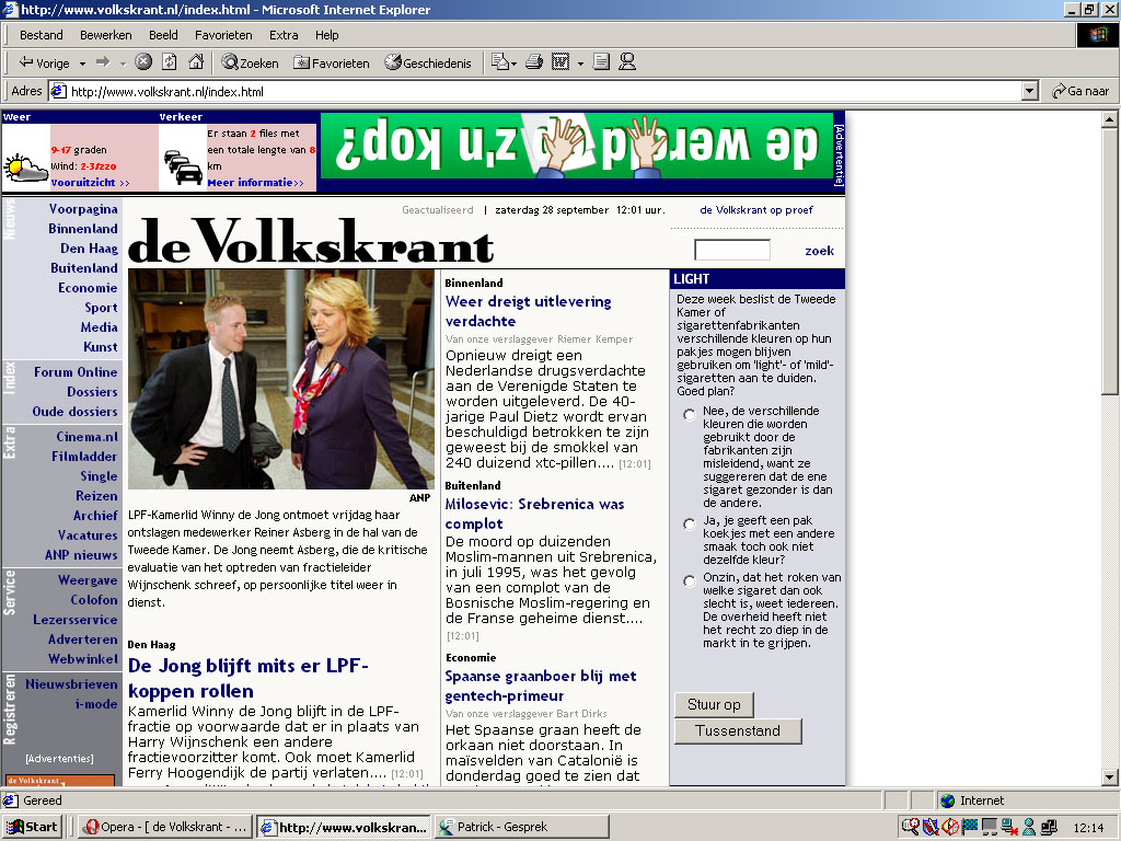 Screenshot volkskrant.nl 3.0 Screenshot volkskrant.nl 3.0
